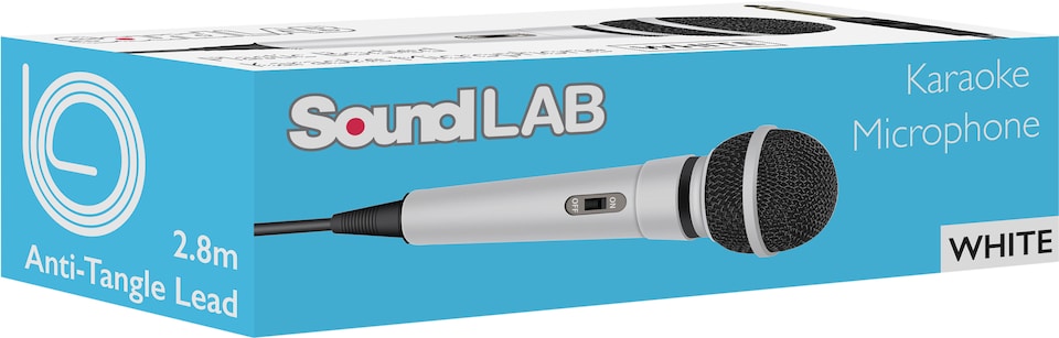 image 1 of White Dynamic Plastic Microphone