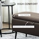 image 4 of HOMCOM Storage Ottoman Bench, Linen Fabric Footstool with Steel Legs Brown | Brown | Black | 1
