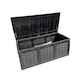 image 1 of Huge 634 Litre Outdoor Jumbo Storage Box - Black Rattan Effect