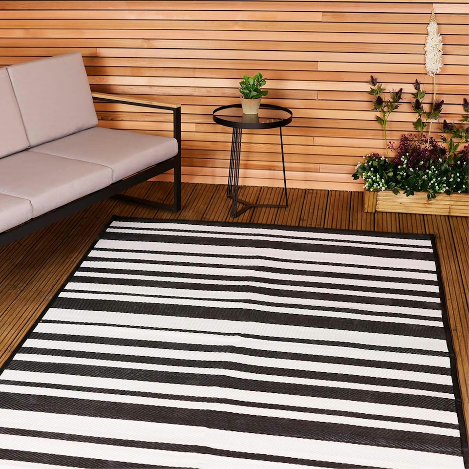 image 1 of Charles Bentley Stripe 100% Weatherproof Indoor/Outdoor Rug 230x160cm