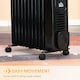 image 6 of HOMCOM 2500W Oil Filled Portable Radiator Heater w/ Remote Control - Black
