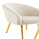 image 5 of Interiors by Premier Dark Beige Velvet Chair with Gold Legs and Footstool, Contemporary Accent Chair with high Footstool