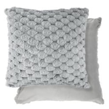 Leah Collection Deluxe Cushion Cover in Silver | Silver | Silver