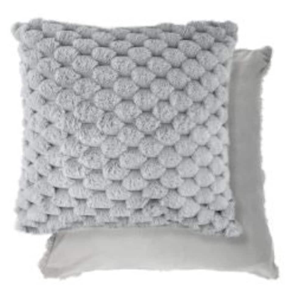 image 1 of Leah Collection Deluxe Cushion Cover in Silver | Silver | Silver