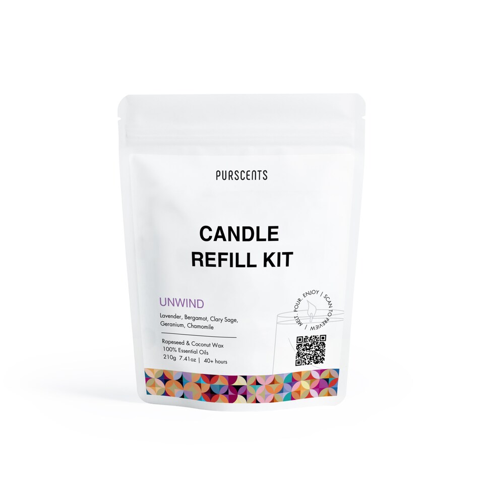 image 1 of Purscents Clarity Melt & Pour Candle Refill Kit - Clarity 210g | Cream | 1
