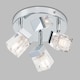 image 3 of ValueLights ValueLights Ritz Ice Cube Chrome IP44 Bathroom 3 Way Flush Ceiling Light & Bulbs | Chrome