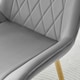 image 5 of Furniturebox 2x Pesaro Grey Velvet Gold Leg Luxury Dining Chairs