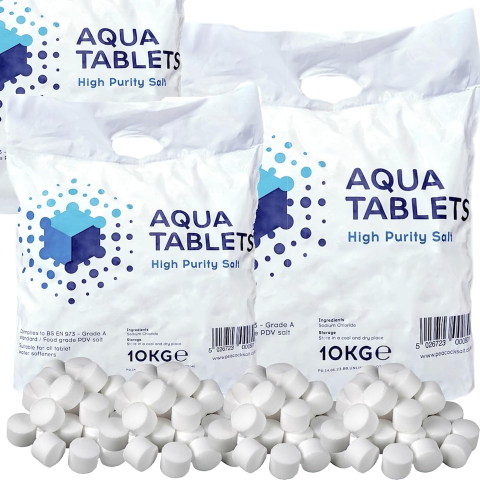 image 1 of 2 x Water Softener Salt Tablets 10kg High Purity Salt Reduces Lime Scale & Protect Appliance Performance