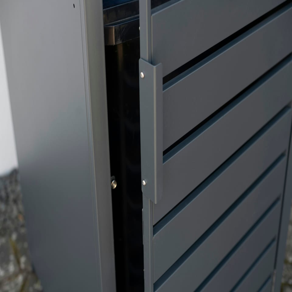 image 1 of Trimetals Single 240L Wheelie Bin Store Anthracite Grey Grey