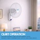 image 8 of Premier 18 inches Wall Fan with Remote 3 Speeds Oscillation 7.5hr Timer Adj. Head