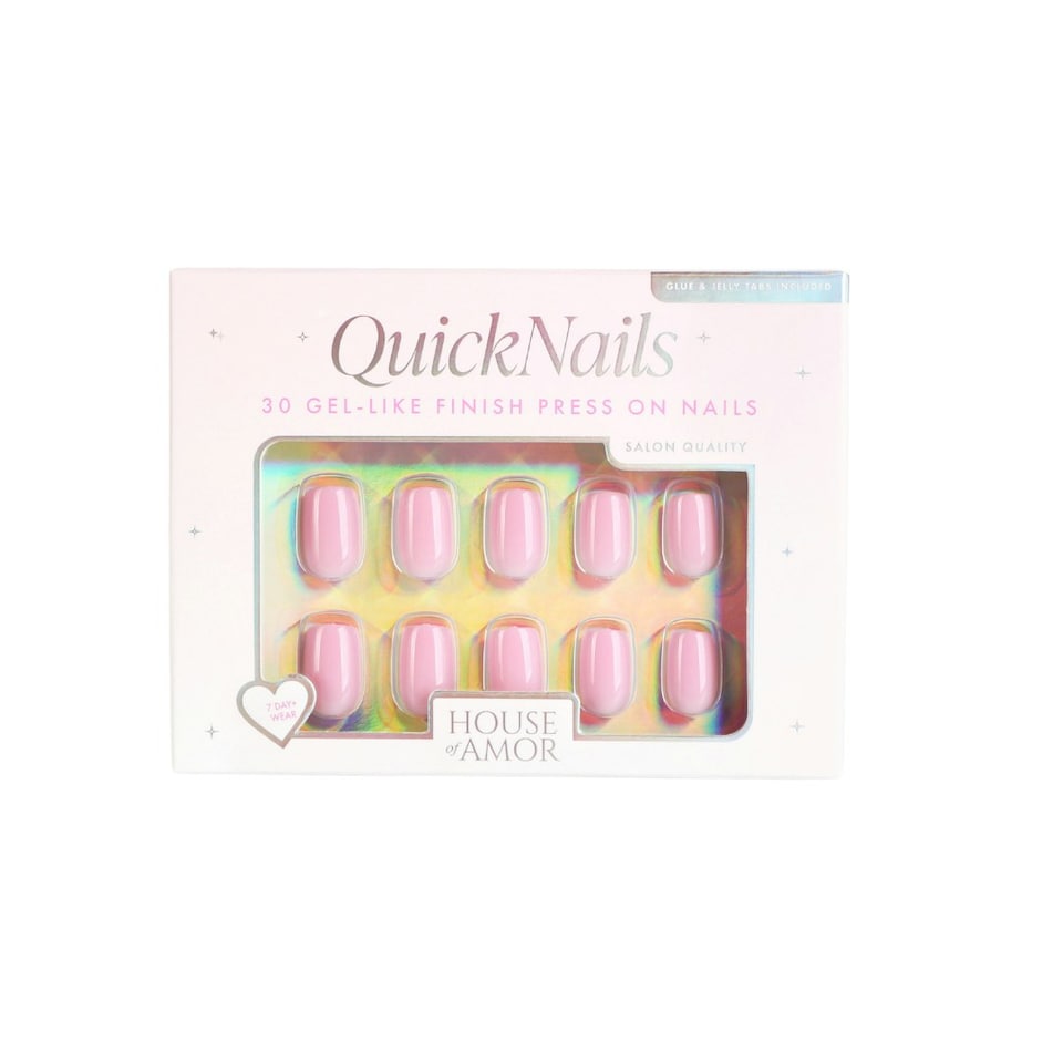image 1 of House Of Amor - False Nails - Strawberry Milkshake - Press On Nails - Clear