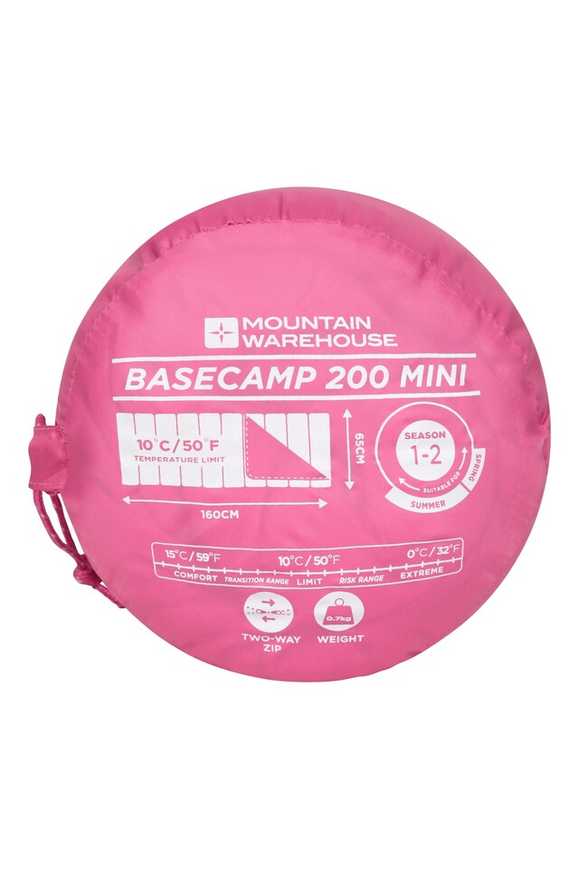 image 1 of Mountain Warehouse Basecamp 200 Kids Sleeping Bag Insulated 1-2 Season Camping Bed