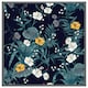 image 3 of Blue & yellow flowers (Picture Frame) Black | XS