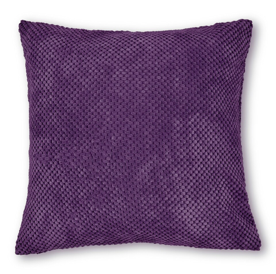 image 1 of Plain Soft Velour Cushion - 43cm x 43cm | Red | Plum