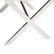 image 2 of Interiors by Premier Black Top End Table With Cross Base Black