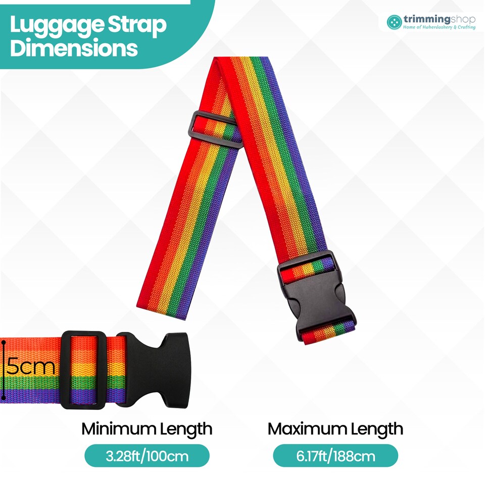 image 1 of Strong Adjustable Luggage Strap with Buckle - Pack of 4