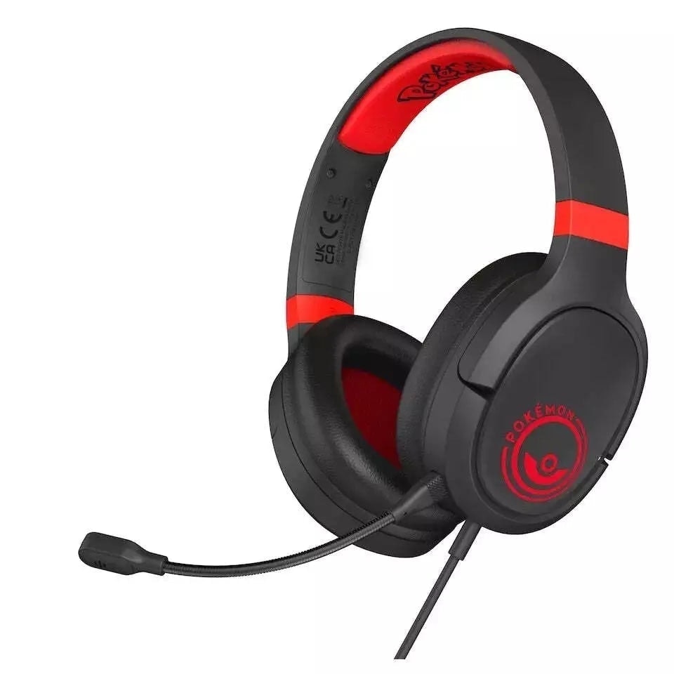 OTL Pokémon Pokéball Pro G1 Wired Gaming Headset with Detachable Microphone Black