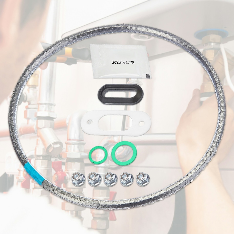 image 1 of SPARES2GO Boiler Burner Seal Gasket Kit for Vaillant ecoMAX ecoTEC Pro Plus VU VUW Heat Exchanger Door Sealing Set (0020025929)