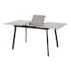 image 2 of Avery Extending Dining Table - L80 x W160 x H76 cm - Concrete/Grey Oak Effect/Black | Grey