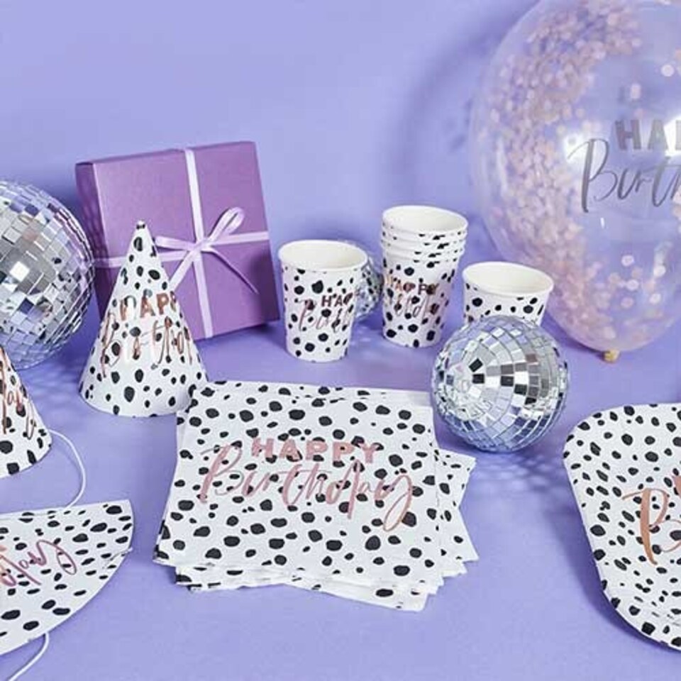 image 1 of Dalmatian Happy Birthday Luncheon Napkins 33cm 3Ply - Pack of 20