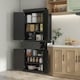 image 2 of HOMCOM Freestanding Kitchen Storage Cabinet Drawers Cupboards Shelves Black