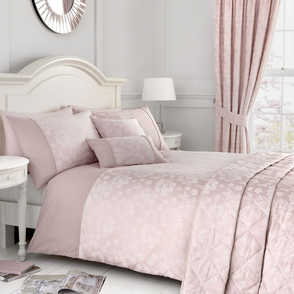 image 1 of D & D Blossom Duvet Cover Set Blush