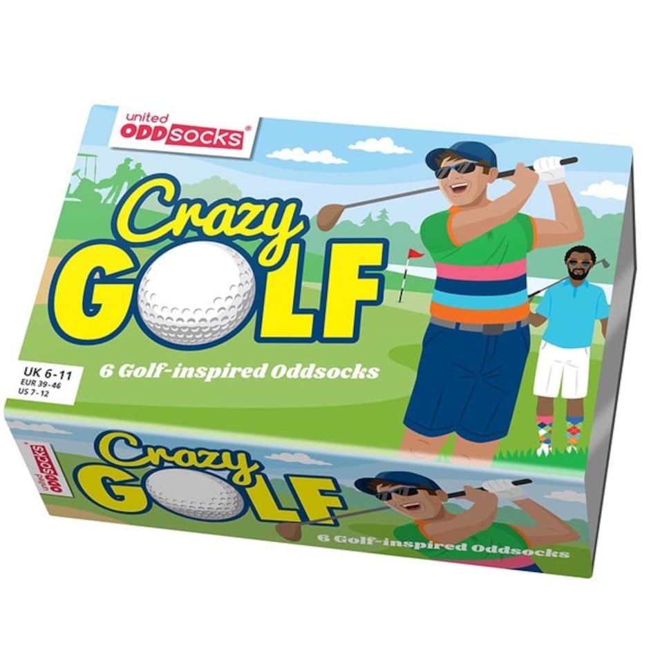 image 1 of Crazy Golf OddSocks Gift Box Set For Men