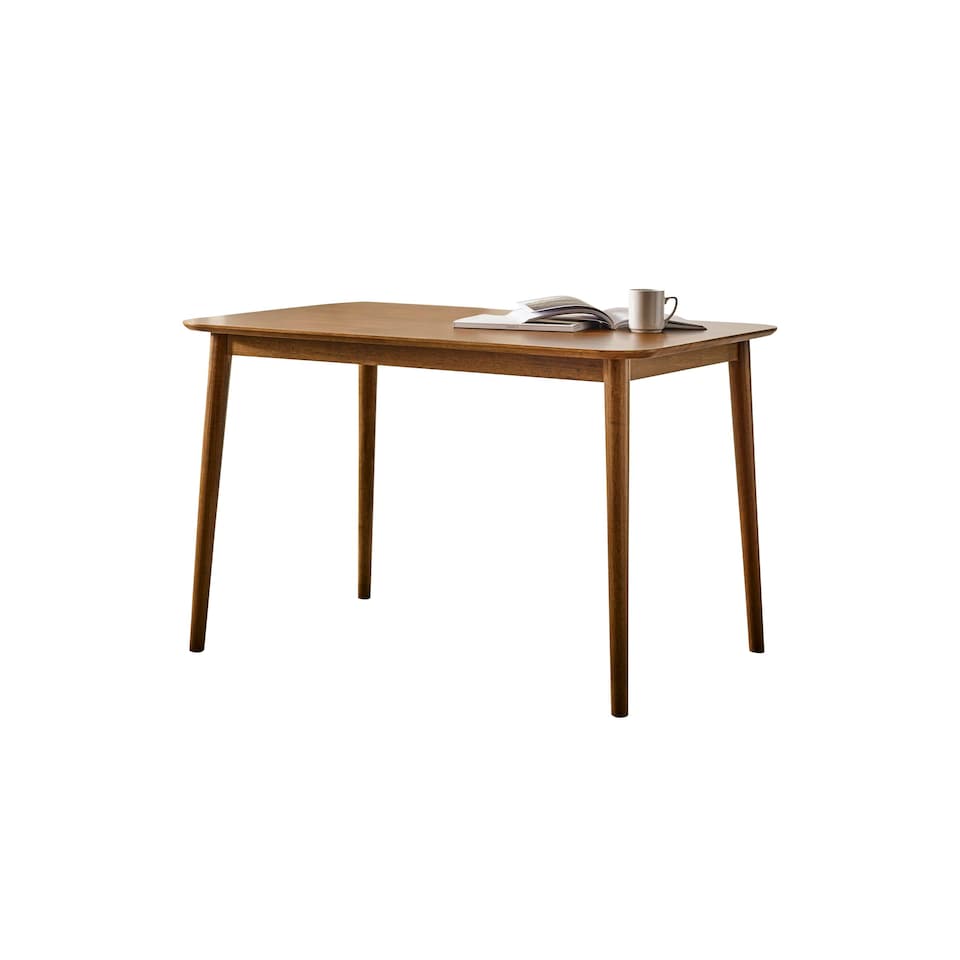 image 1 of Furniturebox Lynton Small Walnut Effect Solid Wood Dining Table