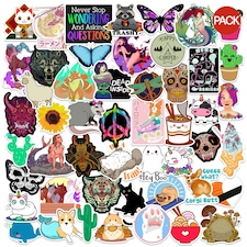 Warner Bros Deluxe Random Stickers (Pack of 50) - Multicoloured - One Size