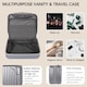 image 7 of 2 Piece Suitcase Set: Vanity Case & Cabin with Cupholder, TSA Lock | Silver | Silver
