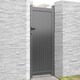 image 1 of Pedestrian Gate 1000x2200mm Grey - Vertical Solid Infill and Flat Top Grey