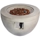 image 6 of MDA Designs TABITI Light Grey Gas Fire Pit for Garden & Patio Luxurious Eco-Stone Finish Outdoor Heater