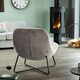image 4 of Merced Fabric Accent Chair - Light Grey