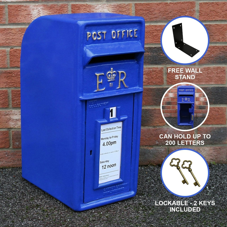 image 1 of Blue Scottish Post Box
