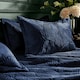 image 3 of Paoletti Palmeria Quilted Velvet Super King Duvet Cover Set