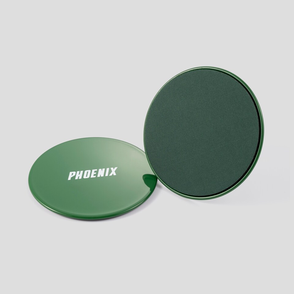 image 1 of Phoenix Fitness Dual Sided Gliding Discs Teal | Green