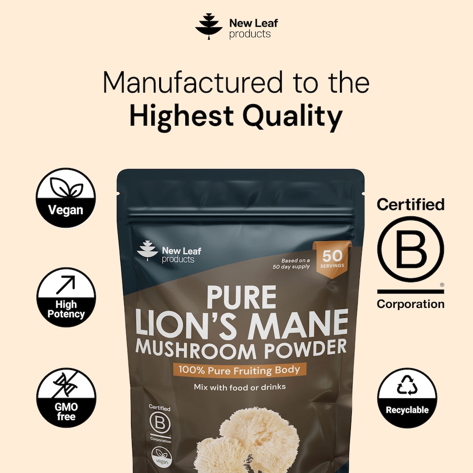 image 1 of Lions Mane Mushroom Powder - 100% Fruiting Body