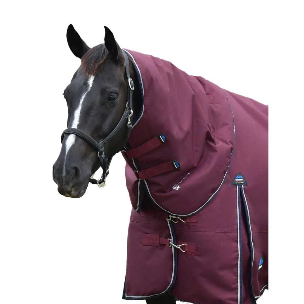 Weatherbeeta Comfitec Essential Standard-Neck 220g Horse Turnout Neck Cover Red Burgundy Pony 1