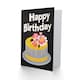 image 2 of Cake Yellow Contrast Floral Roses Man Woman Birthday Card