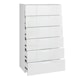 image 3 of Sienna Chest of 6 Drawers in White/White High Gloss