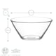 image 3 of LAV Vega Glass Serving Bowl - 22.5cm - Clear | Clear | Clear