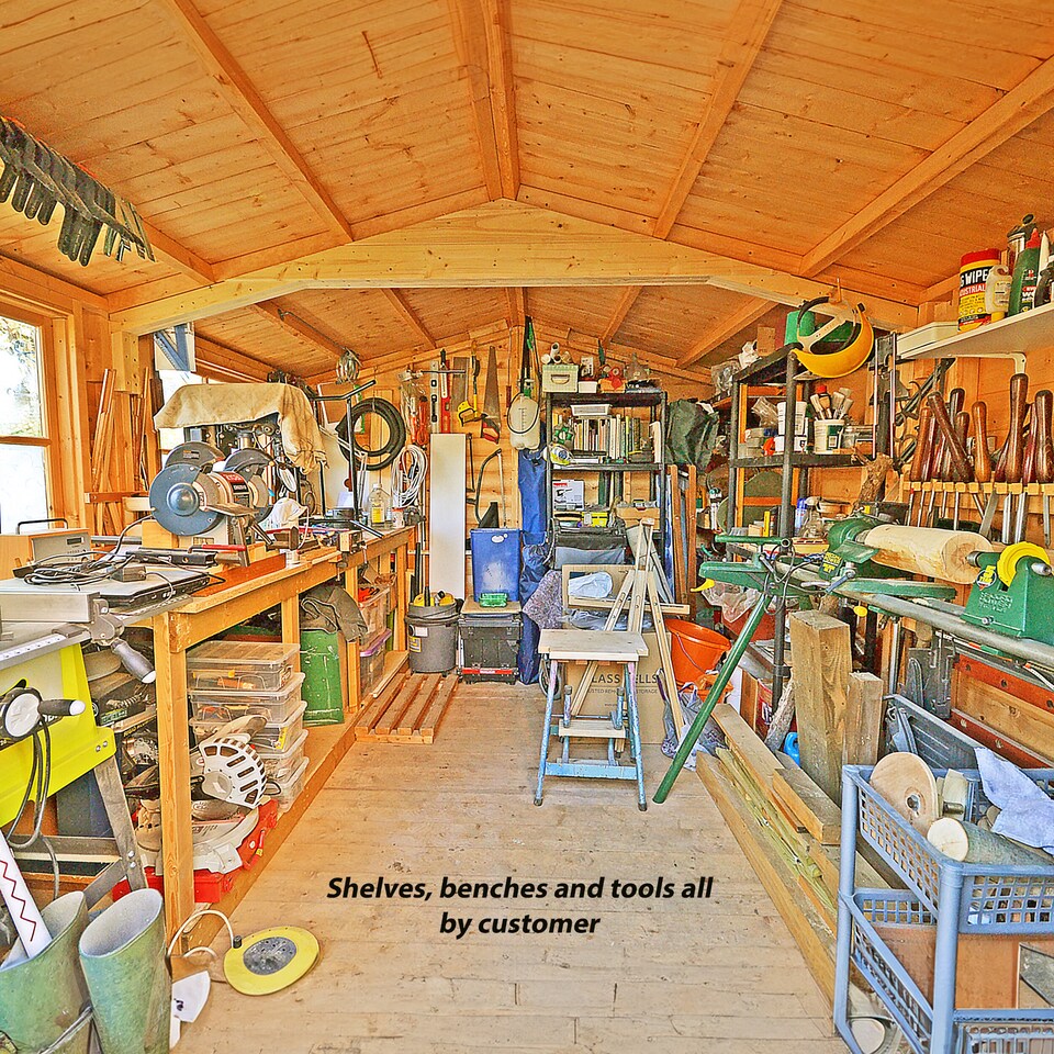 image 1 of Bison 20 x 10 Heavy Duty Shiplap Shed inc Double Door
