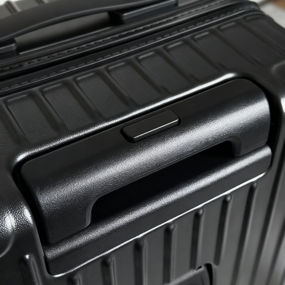 image 1 of Lightweight Hard Shell Check-In Suitcase with Cupholder | Large Size Luggage