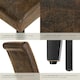 image 5 of Dining Chair - ergonomic seat shape, high backrest, padded, faux leather - Set of 4 Brown | Antique