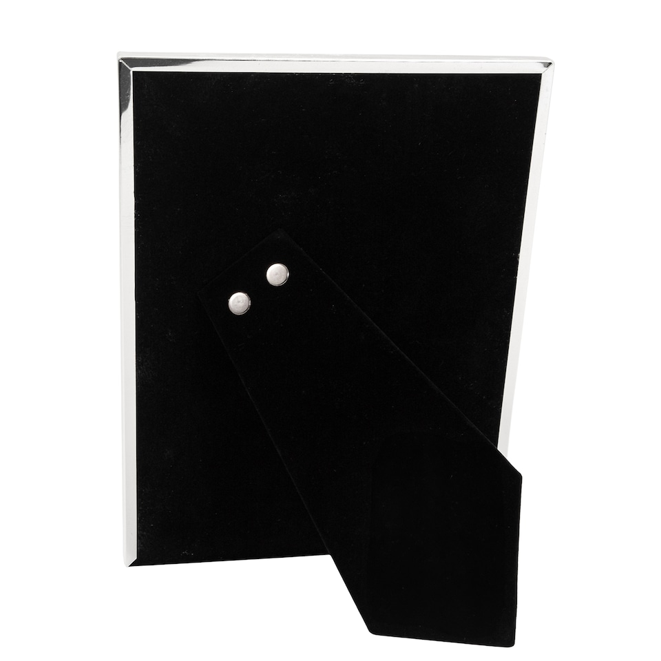 image 1 of Classic Rectangular Silver Plated Metal 5 x 7 Picture Frame with Floral Border | Silver | 5" x 7"