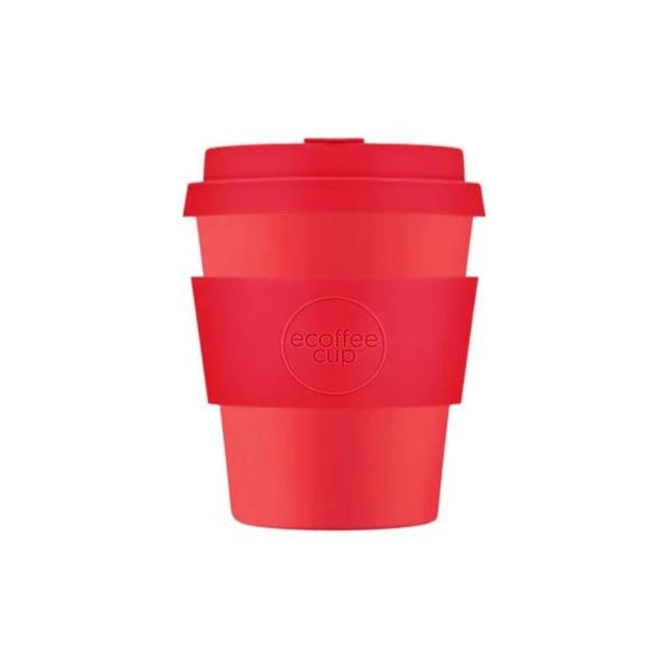 image 1 of Ecoffee Cup 8oz 240ml Reusable Eco-Friendly 100% Plant Based Coffee Cup with Silicone Lid & Sleeve - Melamine Free Travel Mug N/A | Meridian Gate
