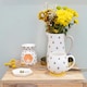 image 4 of Ceramic All Over Bee Print Jug Vase - 18cm