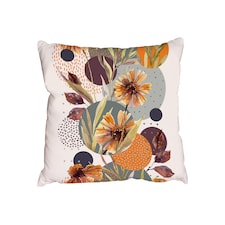 Watercolor flowers and leaves (Outdoor Cushion)
