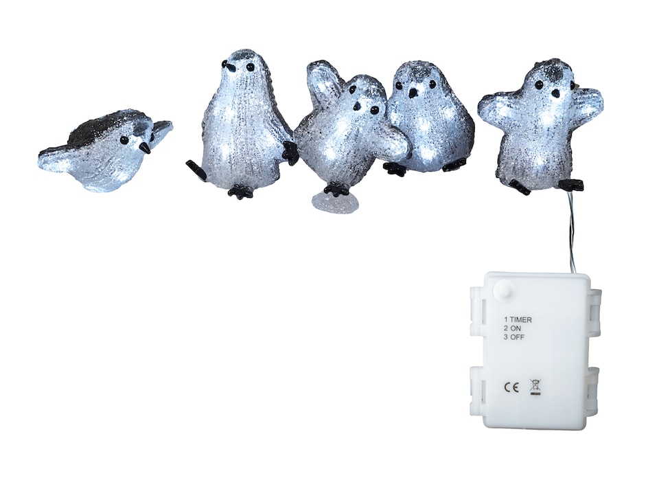 image 1 of Set of 5 Acrylic Penguins Inc Timer