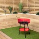 image 3 of 14 inch Round Garden Barbecue. BBQ with Wind Shield & Shelf